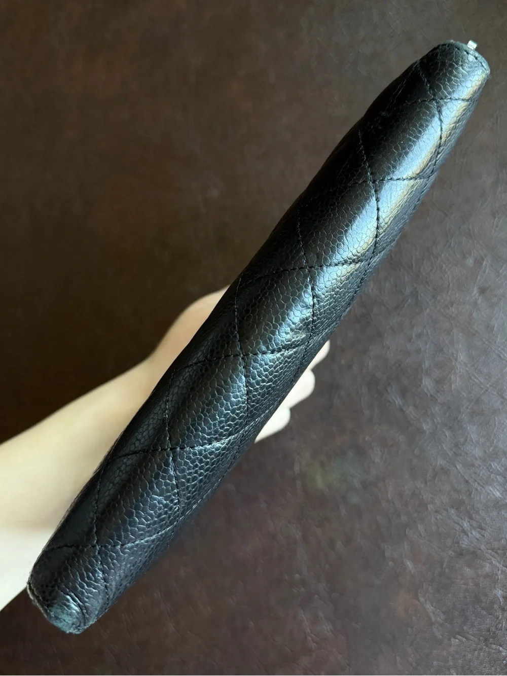 Chanel Caviar Quilted Large Zip Around Wallet
